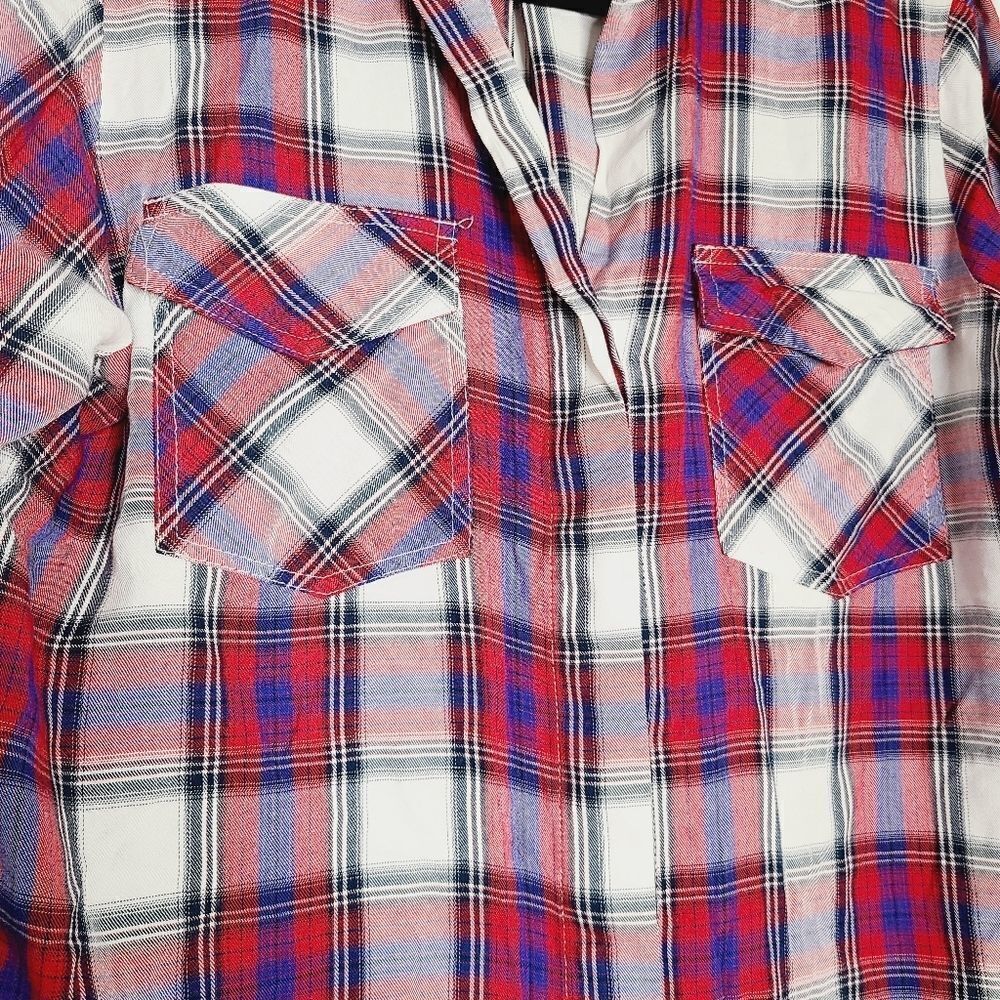 Sam Edelman Plaid High Low Shirt - Picture 2 of 12